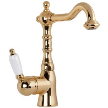 Смеситель для раковины с донным клапаном Gattoni Orta 2741/27D0ORO