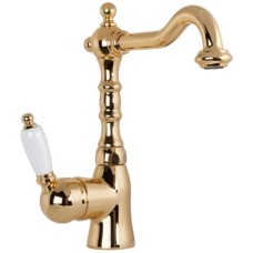 Смеситель для раковины с донным клапаном Gattoni Orta 2741/27D0ORO