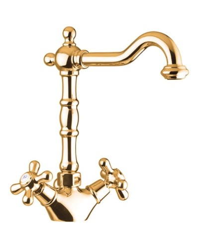 Смеситель для раковины с донным клапаном Gattoni Versilia 1030010D0ORO