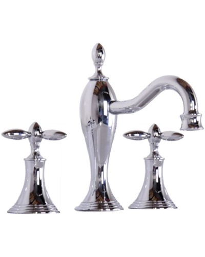 Смеситель для раковины на 3 отверстия с донным клапаном Gattoni Timor 1810018C0CR