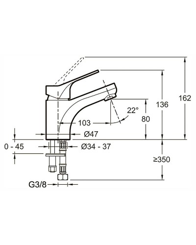 Смеситель для раковины Jacob Delafon Brive E75762-4-CP Хром