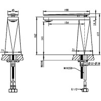 Смеситель для раковины Bravat Diamond F118102C-2-ENG Хром