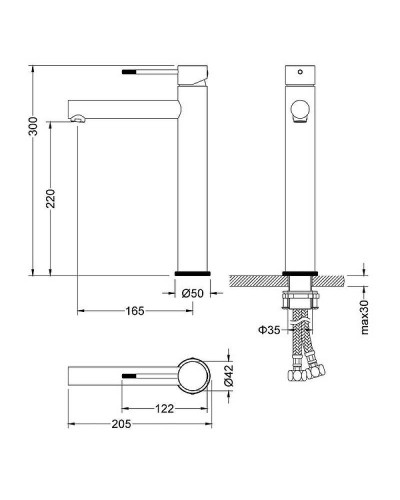 Смеситель для раковины Timo Saona 2311/17F Золото матовое