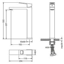 Смеситель для раковины Timo Briana 7111/17F Золото матовое