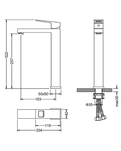 Смеситель для раковины Timo Briana 7111/17F Золото матовое