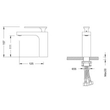 Смеситель для раковины Timo Torne 4361/17F Золото матовое