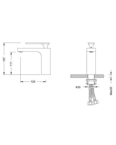 Смеситель для раковины Timo Torne 4361/17F Золото матовое