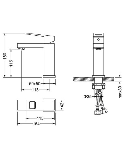 Смеситель для раковины Timo Briana 7161/17F Золото матовое