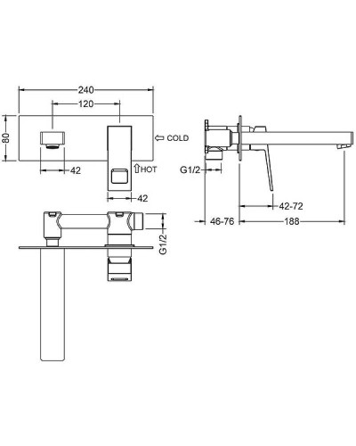 Смеситель для раковины Timo Briana 7171/17SM Золото матовое