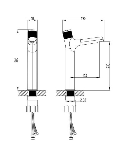 Смеситель для раковины Lemark Project LM4679C Хром
