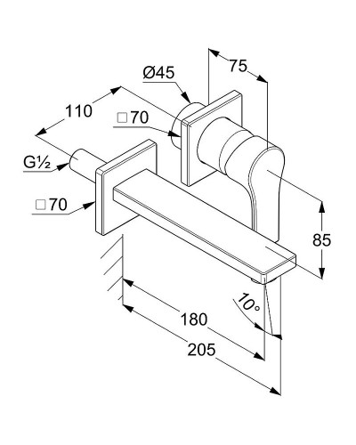 Смеситель для раковины Kludi Zenta SL 482440565 Хром