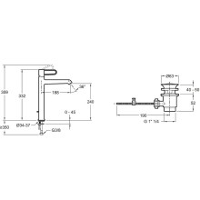 Смеситель для раковины Jacob Delafon Odeon Rive Gauche E21030-CP-CP Хром