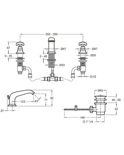 Смеситель для раковины Jacob Delafon Cleo 1889 E24306-CP Хром