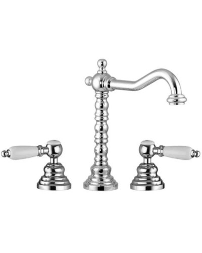 Смеситель для раковины на 3 отверстия с донным клапаном Gattoni Vivaldi Lever 13100/13COcr