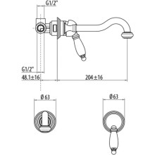 Смеситель для раковины Gattoni Orta 2737/27C0CR