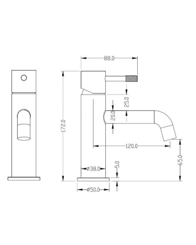 Смеситель для раковины Boheme Uno 461-CR Хром