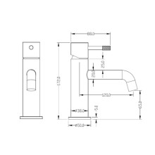 Смеситель для раковины Boheme Uno 461-MW Белый матовый