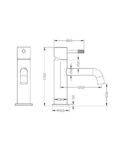 Смеситель для раковины Boheme Uno 461-MW Белый матовый