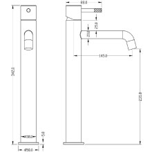 Смеситель для раковины Boheme Uno 462-B Черный