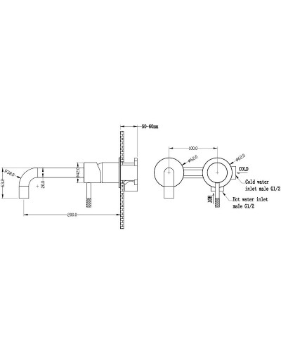 Смеситель для раковины Boheme Uno 465-B Черный