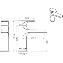 Смеситель для раковины Boheme Spectre 451-MW Белый матовый