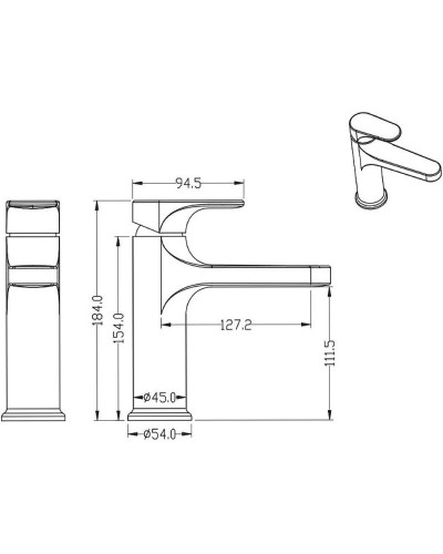 Смеситель для раковины Boheme Spectre 451-MW Белый матовый