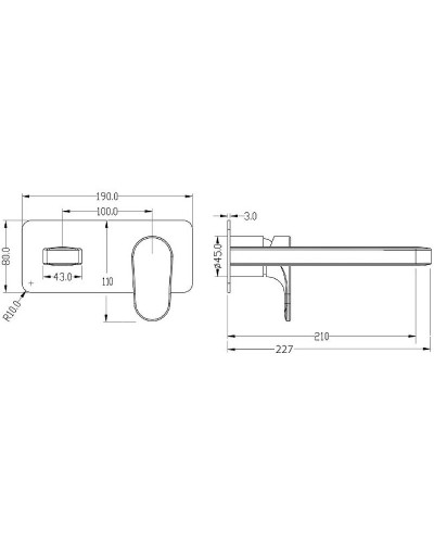 Смеситель для раковины Boheme Spectre 455-GM Оружейная сталь