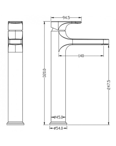 Смеситель для раковины Boheme Spectre 452-MW Белый матовый