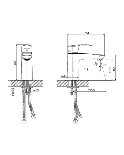 Смеситель для раковины Iddis Ray RAYWT00i01 Белый матовый