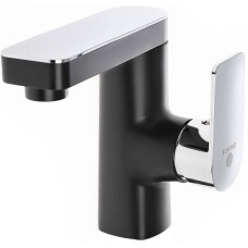 Смеситель для раковины Orange OneLife P08-021b Черный матовый Хром глянцевый