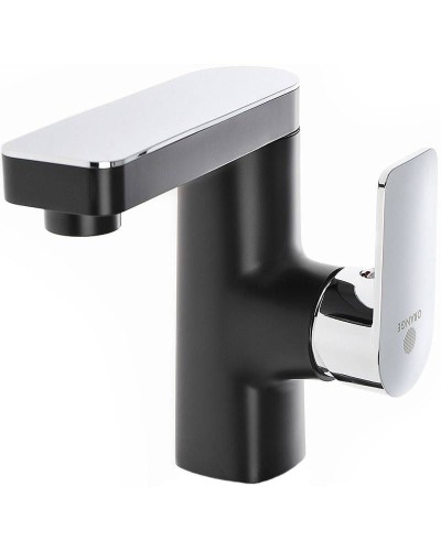 Смеситель для раковины Orange OneLife P08-021b Черный матовый Хром глянцевый