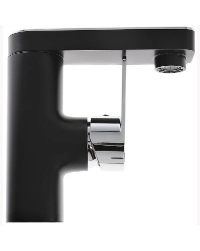 Смеситель для раковины Orange OneLife P08-021b Черный матовый Хром глянцевый