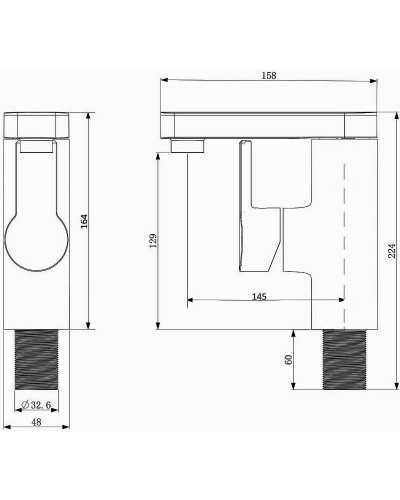 Смеситель для раковины Orange OneLife P08-021cr Хром глянцевый