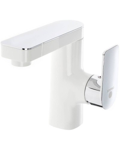 Смеситель для раковины Orange OneLife P08-021w Белый матовый Хром глянцевый