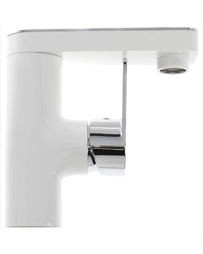 Смеситель для раковины Orange OneLife P08-021w Белый матовый Хром глянцевый