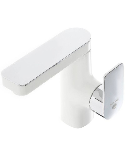 Смеситель для раковины Orange OneLife P08-021w Белый матовый Хром глянцевый