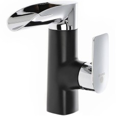 Смеситель для раковины Orange OneLife P08-921b Черный матовый Хром глянцевый
