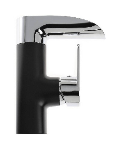 Смеситель для раковины Orange OneLife P08-921b Черный матовый Хром глянцевый