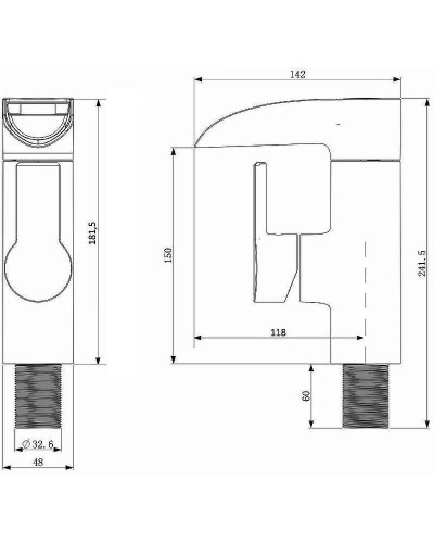 Смеситель для раковины Orange OneLife P08-921b Черный матовый Хром глянцевый