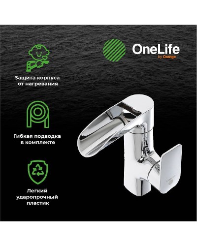 Смеситель для раковины Orange OneLife P08-921cr Хром глянцевый
