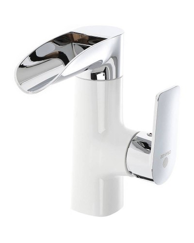 Смеситель для раковины Orange OneLife P08-921w Белый матовый Хром глянцевый