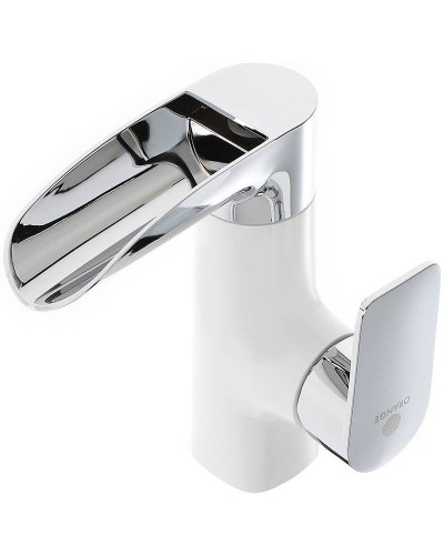 Смеситель для раковины Orange OneLife P08-921w Белый матовый Хром глянцевый