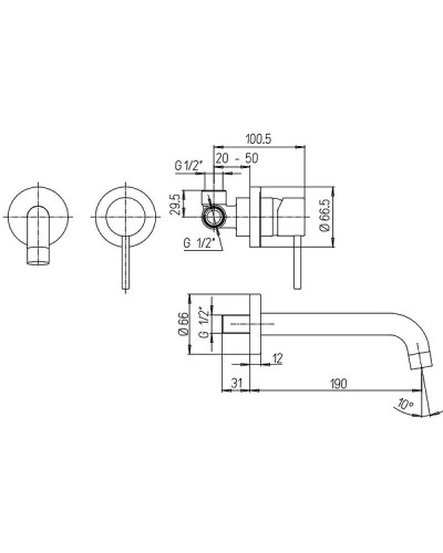 Смеситель для раковины Paini Cox 78CR208 Хром