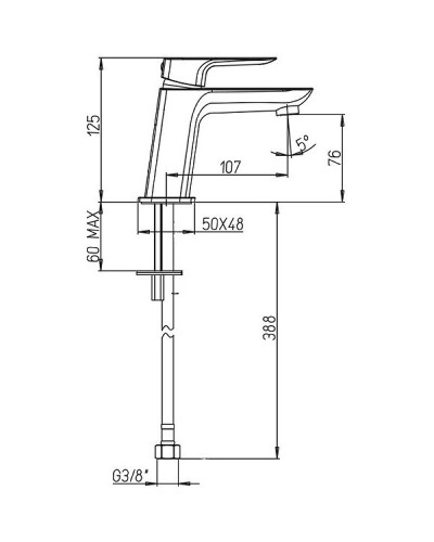 Смеситель для раковины Paini Nove 09CR205 Хром