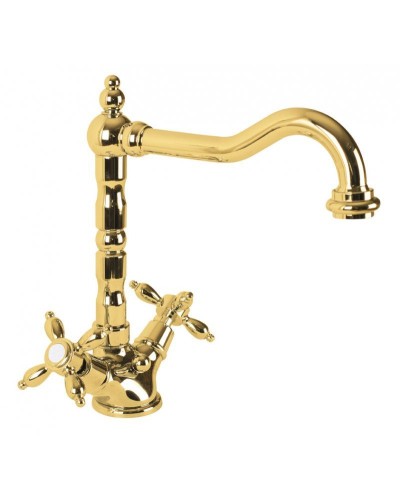 Смеситель для раковины Cezares Nostalgia LS2 03 Золото 24 карат