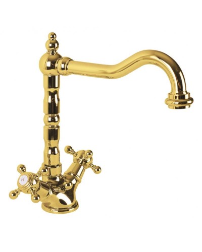 Смеситель для раковины Cezares Golf LS2 03 Золото 24 карат