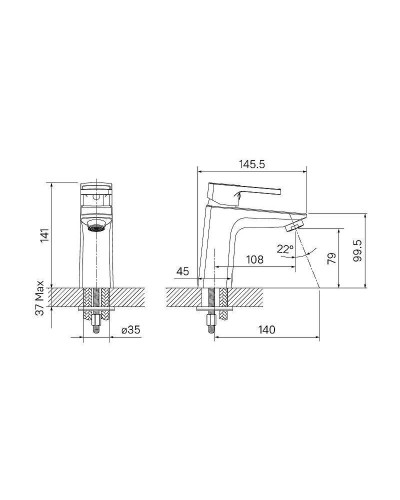Смеситель для раковины Iddis Bild BILSB00i01 Хром