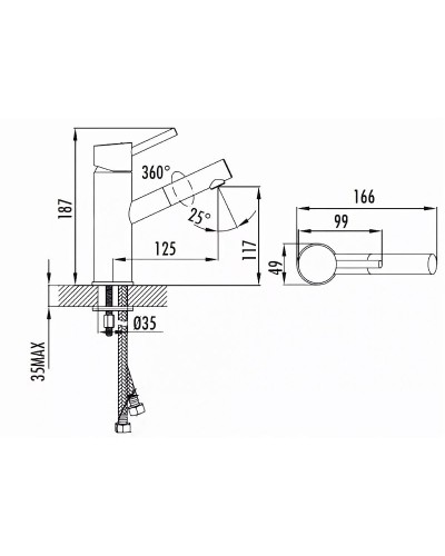 Смеситель для раковины Creavit Ducky FC1198Y Желтый