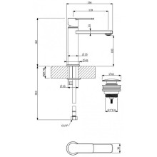 Смеситель для раковины CEZARES GLAM-LSM1-NOP