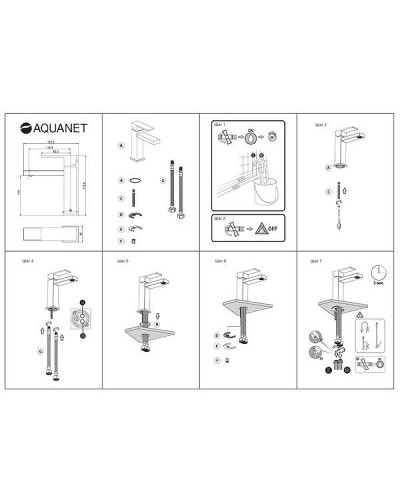 Смеситель для раковины Aquanet Blanco AF420-10W 261816 Белый матовый
